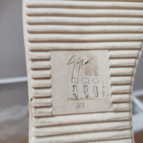 Giuseppe Zanotti Croc Embossed Silver Ankle Strap Sneakers pink Women's 36.5 - Picture 9 of 10